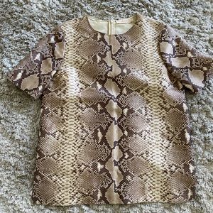 Tory Burch Silk Snakeskin Top